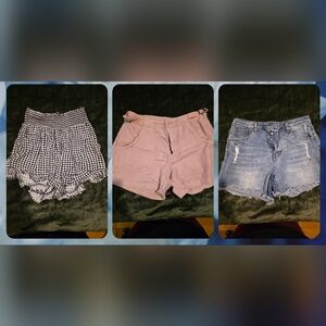 Grace & Lace Women's Shorts -  Gingham, Denim, Pink